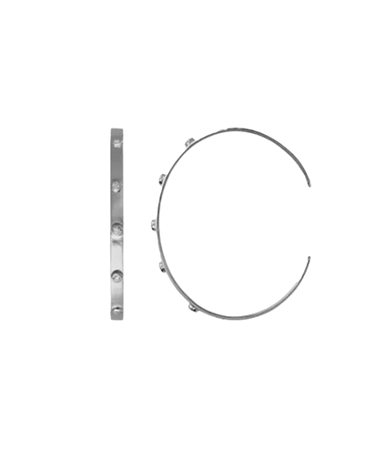 Stine A - Bangle With Five Stones Armbånd - Sølvfarvet